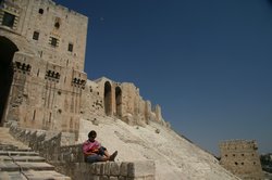 The imposing Citadel at Aleppo