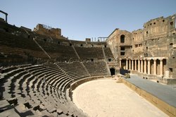 The free-standing Roman theatre made from Basalt