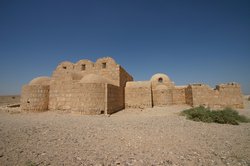 The plain exterior of Qusair Amra