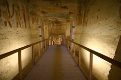 Walking down into the tomb of Merenptah