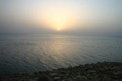 The sun sets over the West Bank