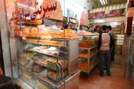 Kashan Bazaar sweet shop