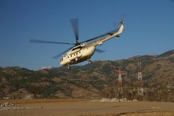 Helicopters offer relief to remote locations