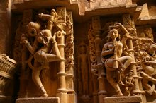 Sculptures in one of the Jain temples
