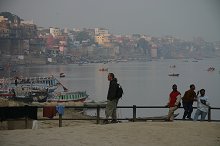 Alex taking in the sites and smalls of Varanasi Ghats