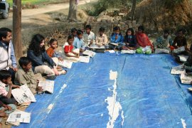 The Over 6's class at Saidpur school
