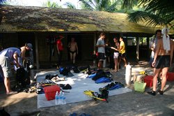 Divers getting ready in the morning