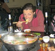 Maz diving into the Hotpot