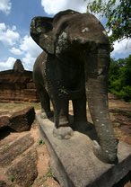 The majestic elephants look out from each corner of Eastern Mebon