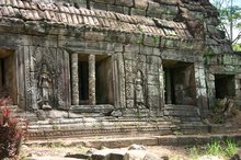 One of the decorated outer buildings at Preah Khan