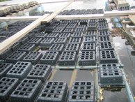 The boxes where the crabs are kept until they go to the market