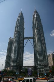 The Petronas Towers, for a time the tallest buildings in the world