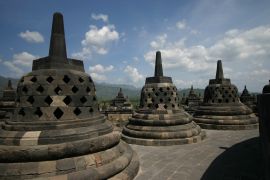 The lattice stupas at Borobudur