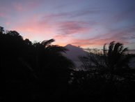 Sunset over Klabat volcano