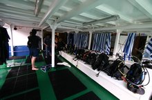 Ample space on the dive deck