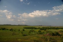 The lush green plains seen from Ubirr