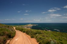 The road to Cape Leeuwin lighthouse