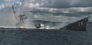 HMAS Perth - Going down