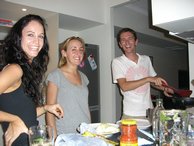 Ursula, Jo Jo & Rich preparing dinner