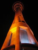 The Sky Tower by night