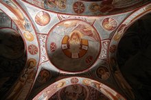 The decorative church roofs of Goreme